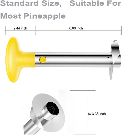 SameTech Easy Kitchen Tool, Stainless Steel Fruit Pineapple Peeler Corer Slicer Cutter