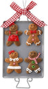 The Bridge Collection Gingerbread Cookies on a Tray Ornament, Christmas Cookie Ornaments