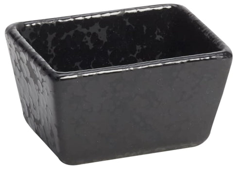 American Metalcraft PSBL Artisanal Porcelain Sugar Packet Holder, Black, 5-Ounces