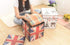 feb.7 Storage Ottoman,Folding Stools Foot Rest, Storage Boxes Coffee Table, Faux Leather British Retro Household