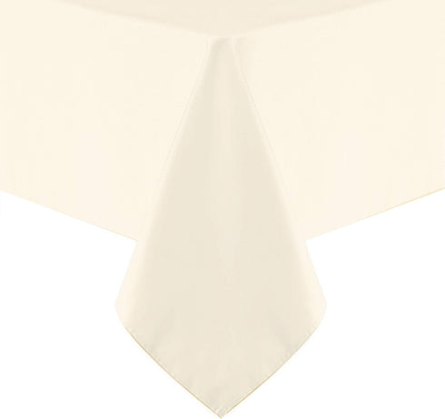 210GSM (Ivory,60 120 Inch) Obstal Rectangle Table Cloth - Heavy Duty Water Proof Microfiber Tablecloth, Decorative