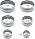 Fluted Cookie Cutters Set of 6 Pieces, Round Biscuit Cutters, Double Sided Stainless Steel