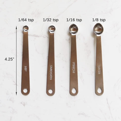 Mini Measuring Spoons Set | Small Stainless Steel Teaspoon for Cooking and Baking, Suitable for Tiny Ingredients