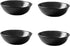 Classic Matte Ceramic Sauce Dishes - Sushi Dipping Bowls, Appetizer Plates with Irregular Edge for Kitchen, 3.2'' (Set