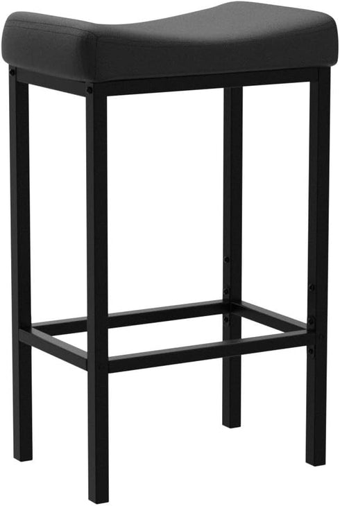 Set 2 Counter 24.8 Inches, 2.4" BB10BY01 HOOBRO Bar Stools, of Bar Chairs, Height Stools, Saddle Barstools with Curved