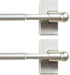 H.VERSAILTEX 2 Pack Magnetic Curtain Rods for Metal Doors, Adjustable Appliances, 9 to 16 Inch, Nickel
