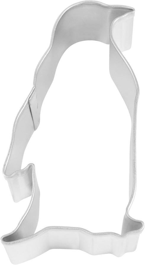 R&M Penguin 3" Cookie Cutter, Silver, Durable Economical Tinplated Steel