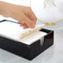 Acrylic Napkin Holder for Bathroom, Guest Towel Holder Tray, Bathroom Disposal Paper Hand Face Towels Holder (Black)
