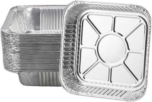 Non-Stick Disposable Air Fryer Aluminum Foil Liners, 50PCS Square 8 * 8 Inch for Oven & Grill