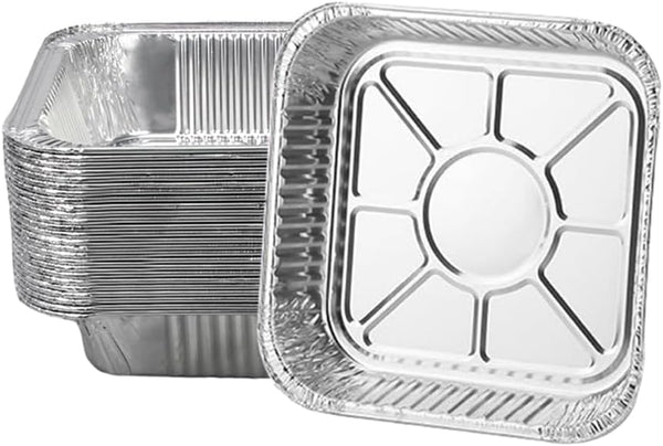 Non-Stick Disposable Air Fryer Aluminum Foil Liners, 50PCS Square 8 * 8 Inch for Oven & Grill