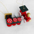 YeahiBaby 6pcs Set, Wooden Christmas Train Mini Painted Train Head Christmas Tree Hanging Ornament for Party Wall Decor