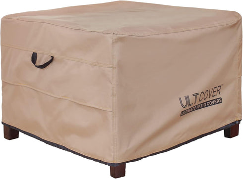 ULTCOVER Waterproof Patio Ottoman Cover Square Outdoor Side Table Furniture Covers Size