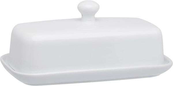 HIC Kitchen Butter Dish with Lid, Fine Porcelain