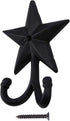 Vintage Wrought Iron Coat Hook, Wall Mounted Hat Hook with Screws Included, Star Design