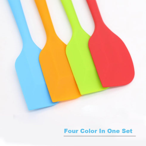 Silicone Spatula Set, 4-Piece Heat-Resistant Non-stick Rubber with Stainless Steel Core