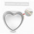 2pcs Heart Shaped Cake Mold Set - Aluminum Alloy Baking Molds for Mousse, Casserole, and Sandwich Loaf Cakes