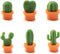 Jolitee 6-Piece Mini Cactus Fridge Magnets - Strong Versatile Magnets for Refrigerators & Cabinets