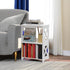 pikpuk Side Table, Narrow End Table with Storage Shelf, Minimalist Bedside Tables Nightstand, Small Bookshelf Bookcase