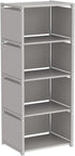 RIIPOO 4 Cube Storage Organizer Shelves for Bedroom Closet, Space-Saving 5-Layer Compact Bookshelf Unit Ideal for Small