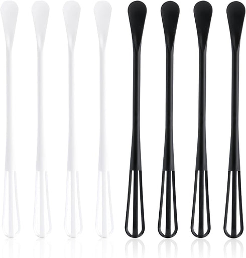 8 PCS Multifunctional Mini Whisk Set - Small Whisks and Mini Spoon for Cooking, Baking, Blending