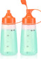 Squeeze Bottles Wide Mouth, Pack of 2 BPA Free Condiment Squeeze Bottles for Chunky Sauces, Crafts, 300 mL/10 oz.