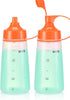 Squeeze Bottles Wide Mouth, Pack of 2 BPA Free Condiment Squeeze Bottles for Chunky Sauces, Crafts, 300 mL/10 oz.
