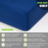 COSMOPLUS King Fitted Sheet Only, 4 Way Stretch Micro-Knit, Snug Fit for Standard Mattress and Air Bed, Navy