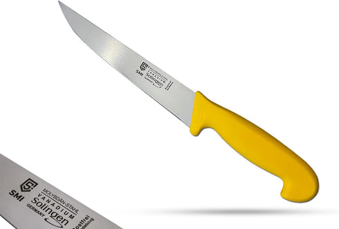 SMI 7 inch Solingen Butcher Knife - Professional Chef Knife for Meat Cutting and Processing