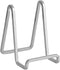 Plate Holder Easel Display Stand - 8 inch Metal Plate Stands for Display, Silver Iron Easels for Pictures, Photo