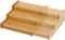 Lustiger Chef Spice Rack Organizer for Cabinet, Expandable Natural Bamboo Desk Shelf, 3-Tier Adjustable