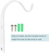 MECCANIXITY Iron Wall Hooks, Hanging Bracket 4 Inch for Lanterns, Plants, and Lights (White, Pack of 2)