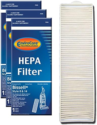EnviroCare Premium Replacement Vacuum Cleaner HEPA Filter, Fits Bissell Style 8 & 14, 3 Filters