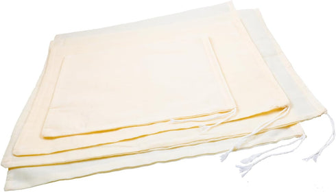 Carrollar 8Pack Bags,4 making(8x10"/10x14"/12x16"/14x14") Nut Milk Sizes Unbleached Cotton Cheesecloth Bags,Food