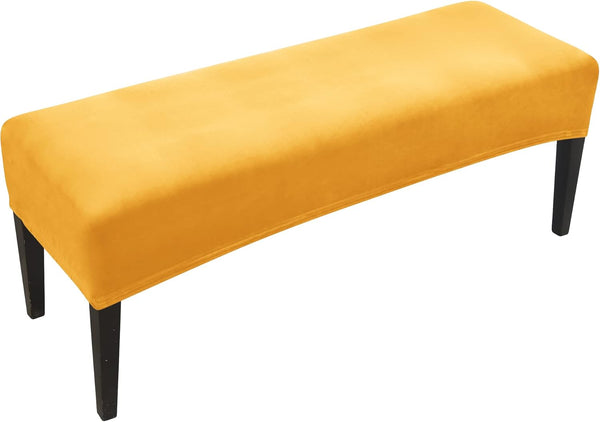FORCHEER Dining Bench Cover Velvet Bench Slipcover for Living Room Washable Ottman