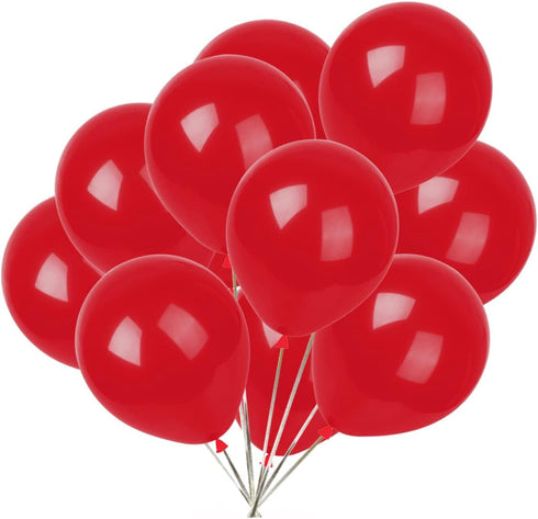 KADBANER 50 pcs Red Balloons, 12 Inch Latex Balloons for Wedding Birthday Party Baby Shower Christmas Decorations