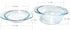 Mini Clear Glass Casserole Dish with Lid, Small 1-QT Round Tempered Glass Bowl