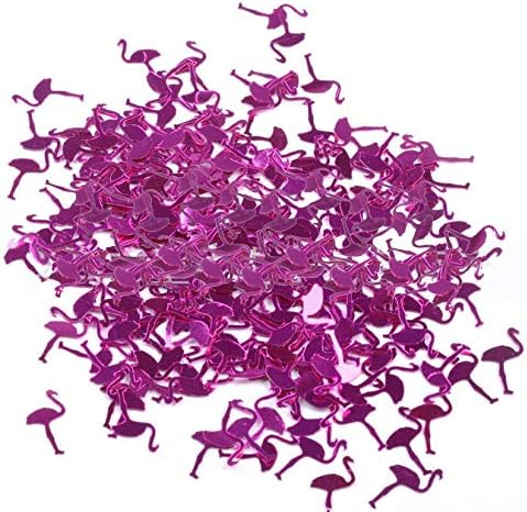 Flamingo Confetti Party Decorations - Pink Glitter Table Confetti for Summer Hawaiian Luau Birthday Decor Favor