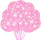 TONIFUL 100pcs Pink and White Polka Dots Balloons - 12inch Large Latex Party Balloons for Wedding and Birthday
