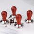 Coffee Tamper 58mm Barista Espresso Press with Tamper Mat, 304 Stainless Steel Base, Wooden Handle