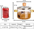 Clear Glass Simmer Pot with Lid for Cooking Potpourri Cookware 1.5L 50oz Saucepan Pots for Stove Top Small Soup Pan