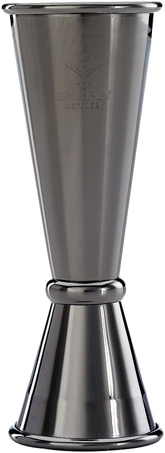 Barfly Japanese Style Jigger | 1 oz x 2 oz, Gun Metal Black