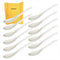 12 pcs White Porcelain Egg Spoons, 5 inch Ceramic Spoons for Coffee, Dessert, Yogurt, Tea