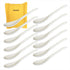 12 pcs White Porcelain Egg Spoons, 5 inch Ceramic Spoons for Coffee, Dessert, Yogurt, Tea