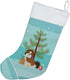 Caroline's Treasures CK3459CS Imperial Shih Tzu Christmas Tree Stocking, Teal Hanging Decor for Holiday Season