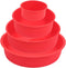 Silicone Mould for Baking Round Cake Pans Set of 4, Nonstick Layer Cakes Chocolate Rainbow for Birthday Wedding Party 4