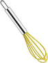 4 Pack Colorful Mini Silicone Kitchen Whisks, Stainless Steel Handles for Milk Egg Blending, 6 Inches