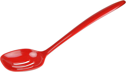 Hutzler 12 Inch Melamine Slotted Spoon, Red
