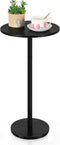 Vrisa Drink Table for Small Spaces Round Pedestal Small Modern Martini End