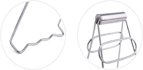 OLIREXD Universal Kitchen Stainless Steel Plate Lifter, Folding Hot Dish Bowl Clip Retriever Tongs