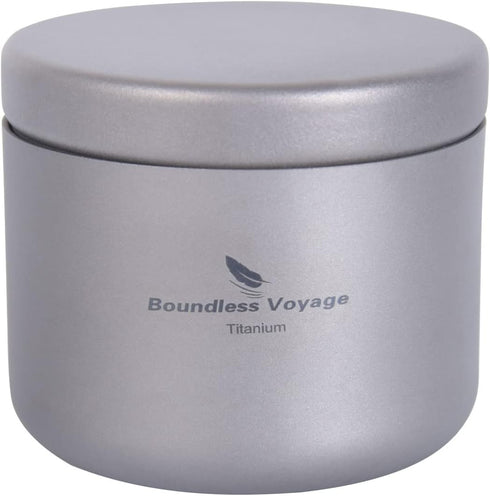 Boundless Voyage Titanium Small Tin Can Box Canister, Food Storage Container for Tea, Coffee, Herb, Candy, Chocolate,